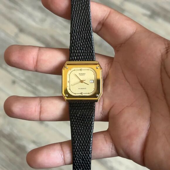 Vintage Rado Florence Gold Square 32mm Wrist Watch 129.7507.2 - Picture 1 of 7